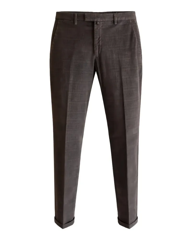 Briglia 1949 textured turn-up trousers - Braun Braun