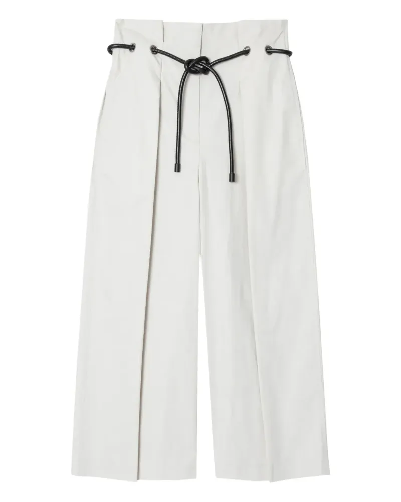 3.1 phillip lim Bundfaltenhose mit Kordelzug - Weiß Weiß