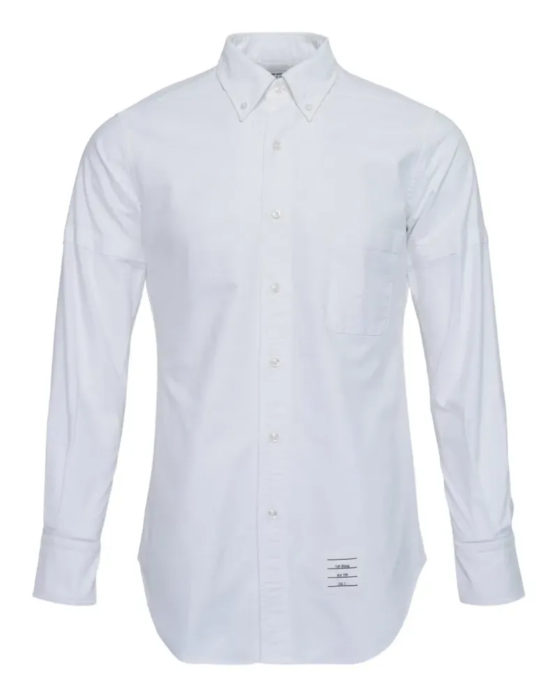 Thom Browne button-down long-sleeve shirt - Weiß Weiß