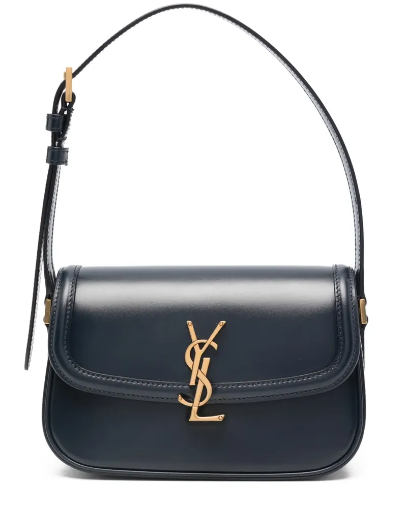 Saint Laurent Mini Solferino Tote Bag mit Logo-Schild - Blau Blau