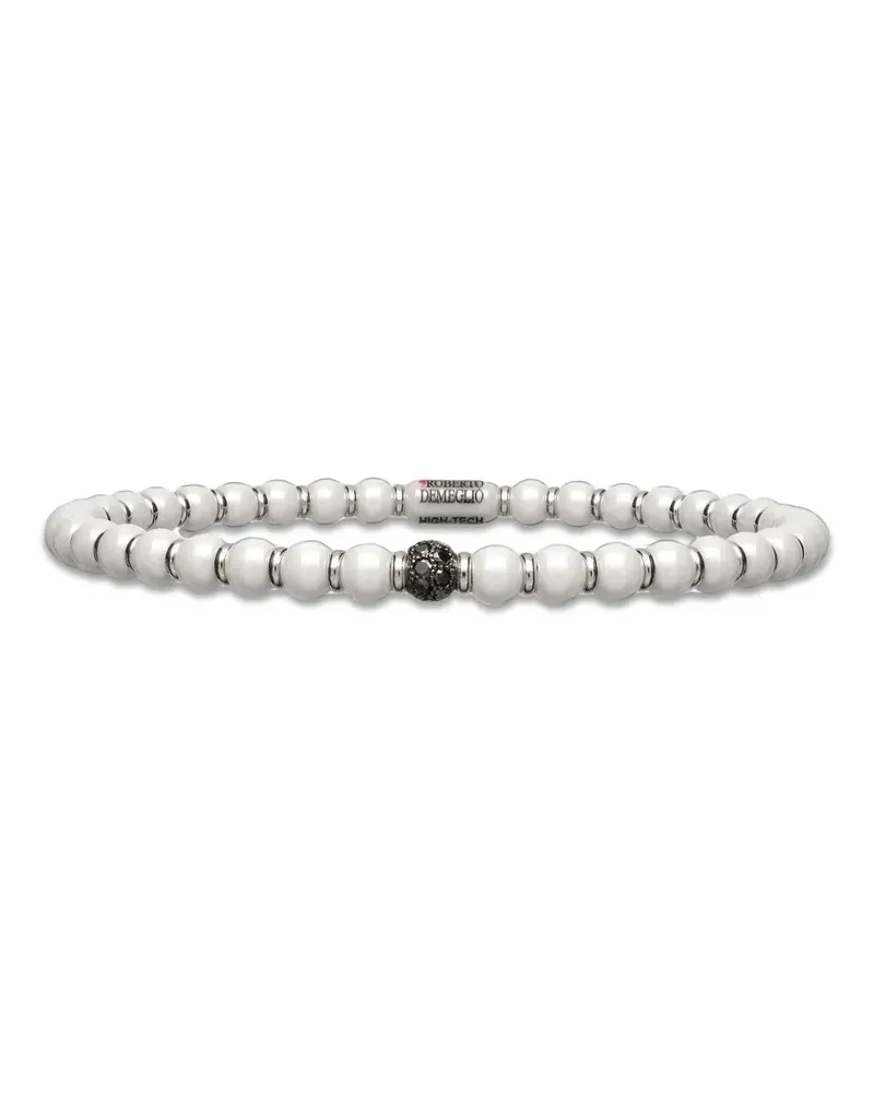 Roberto Demeglio Sfera black diamond and ceramic bracelet - Weiß Weiß