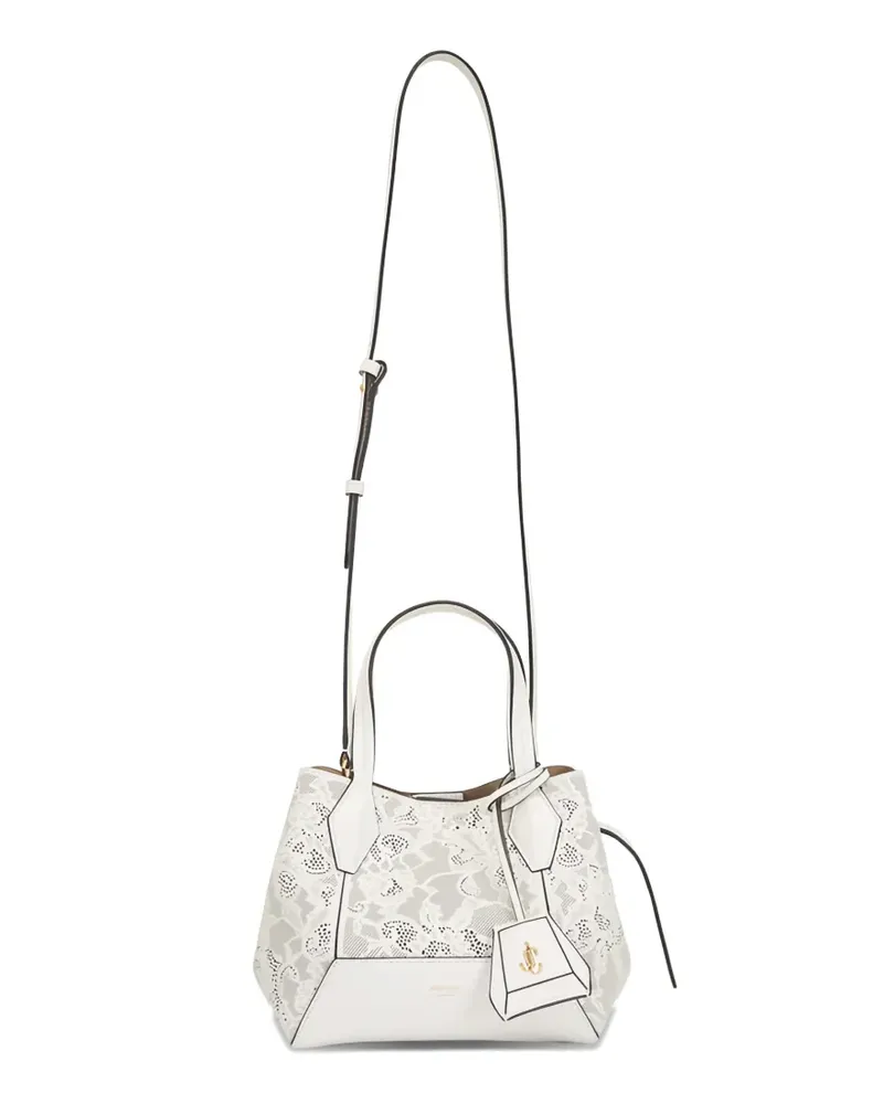 Jimmy Choo mini Lace Diamond tote bag - Weiß Weiß
