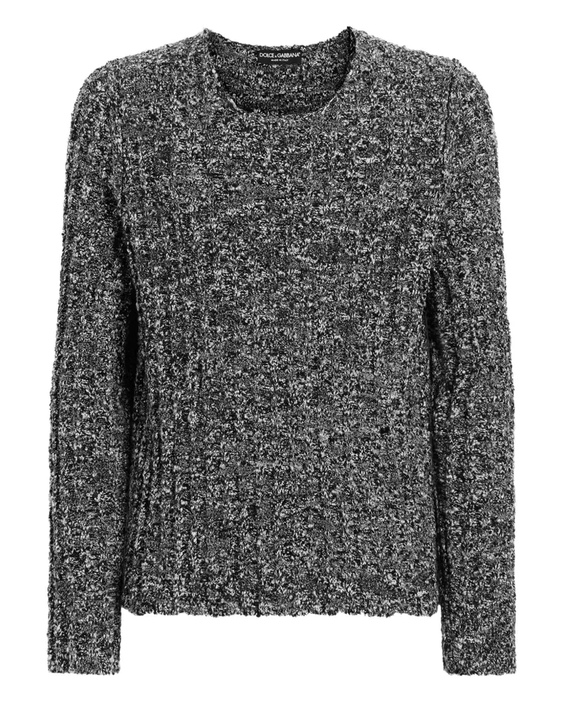 Dolce & Gabbana Gerippter Pullover - Weiß Weiß