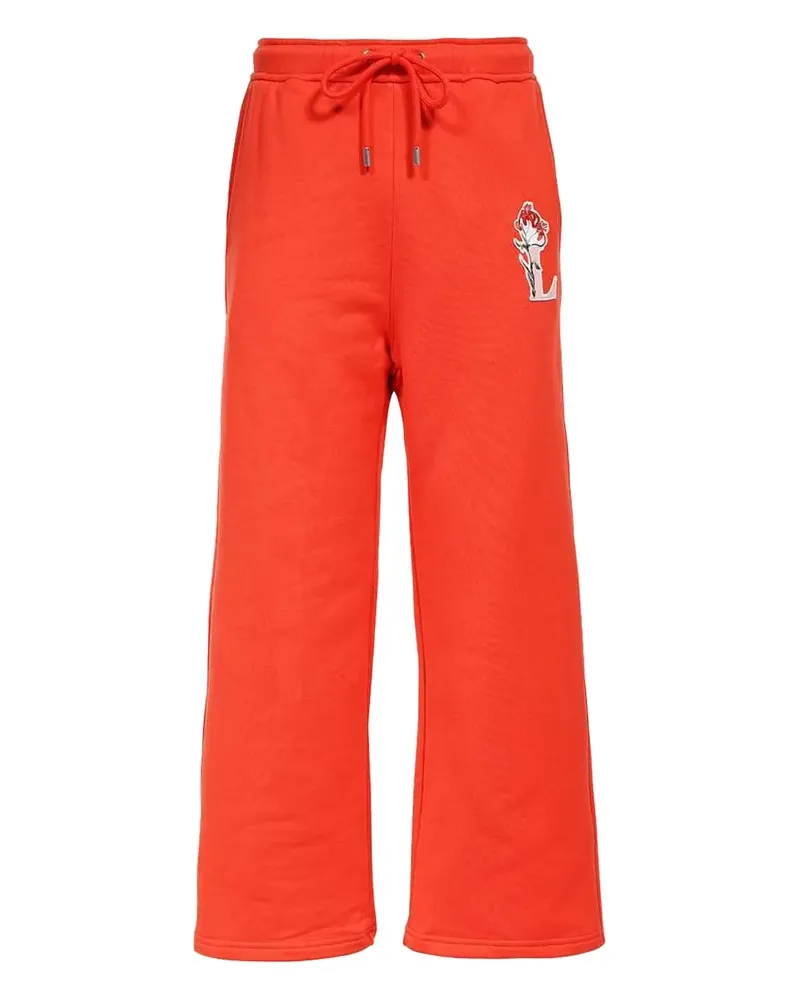 Lanvin Jogginghose mit Rosenapplikation - Rot Rot