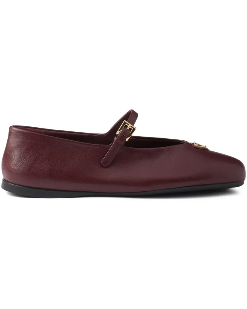Prada Ballerinas aus Leder - Rot Rot