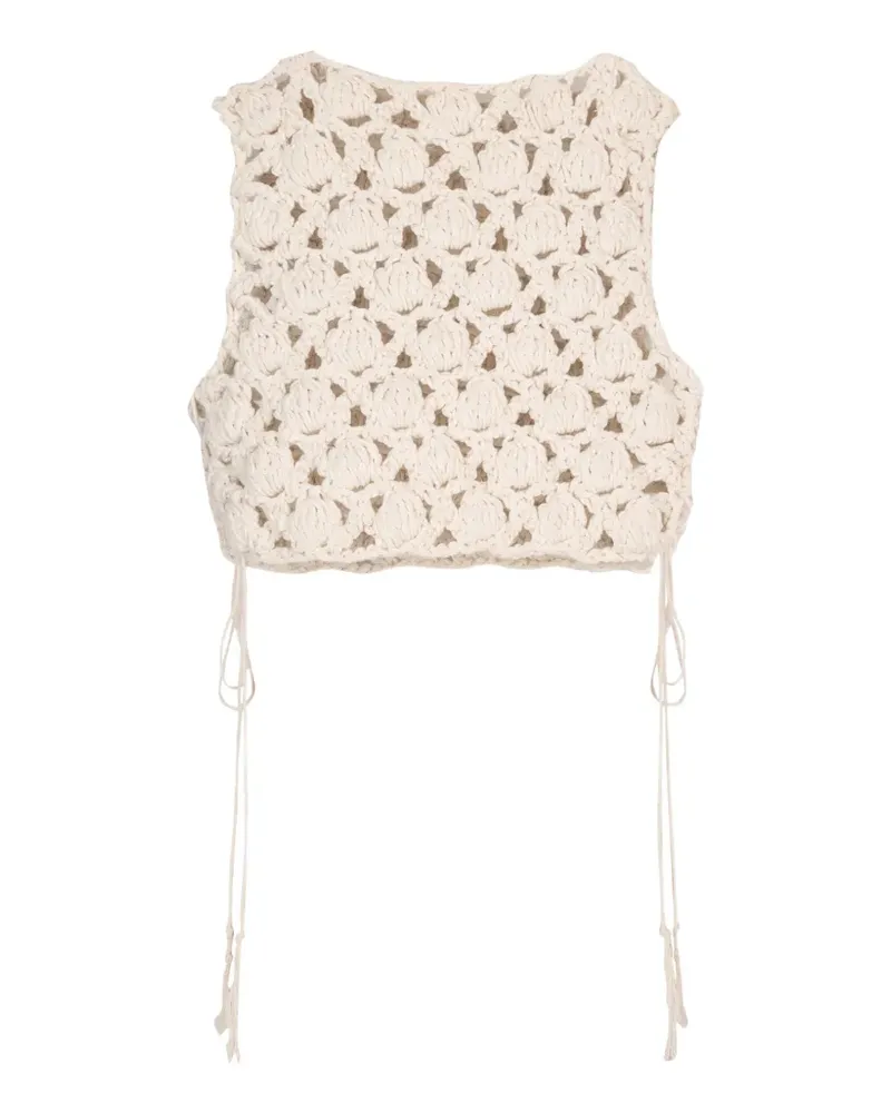 Balmain Oberteil mit Schnürung - Nude Nude