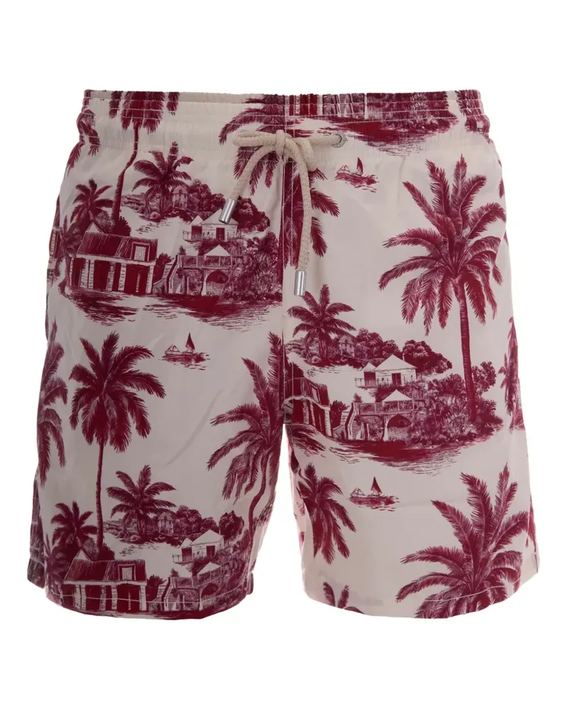 MC2 Saint Barth Toile de Jouy print swim shorts - Nude Nude