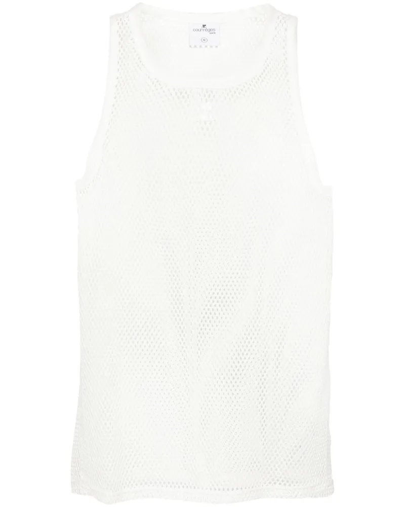Courrèges AC Tanktop aus Mesh - Weiß Weiß