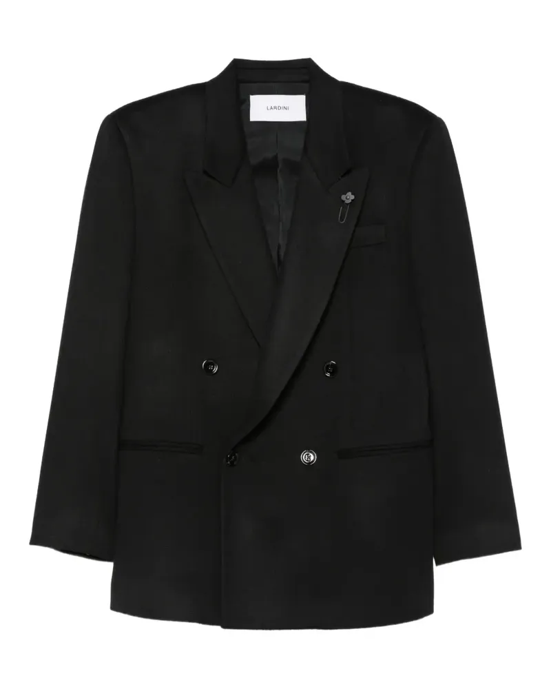 LARDINI Cameron double-breasted peaked-lapel jacket - Schwarz Schwarz