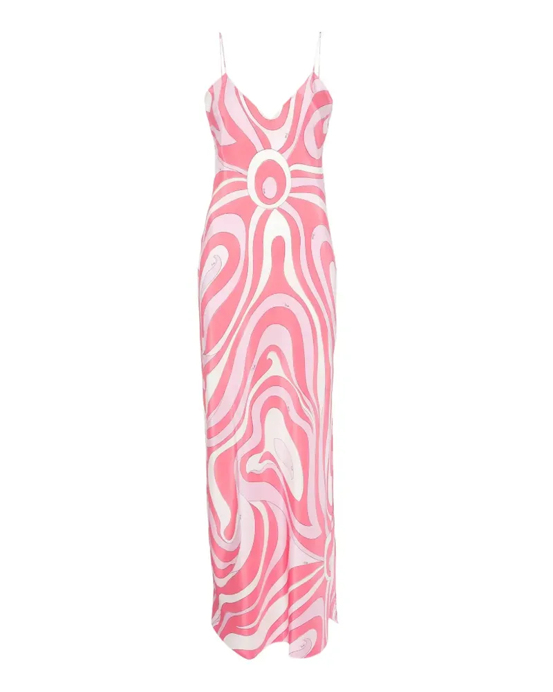 Emilio Pucci Iride-print silk maxi dress - Rosa Rosa