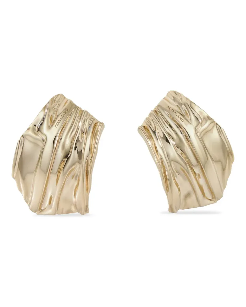 Ferragamo Asymmetrischer Ohrring - Gold Gold
