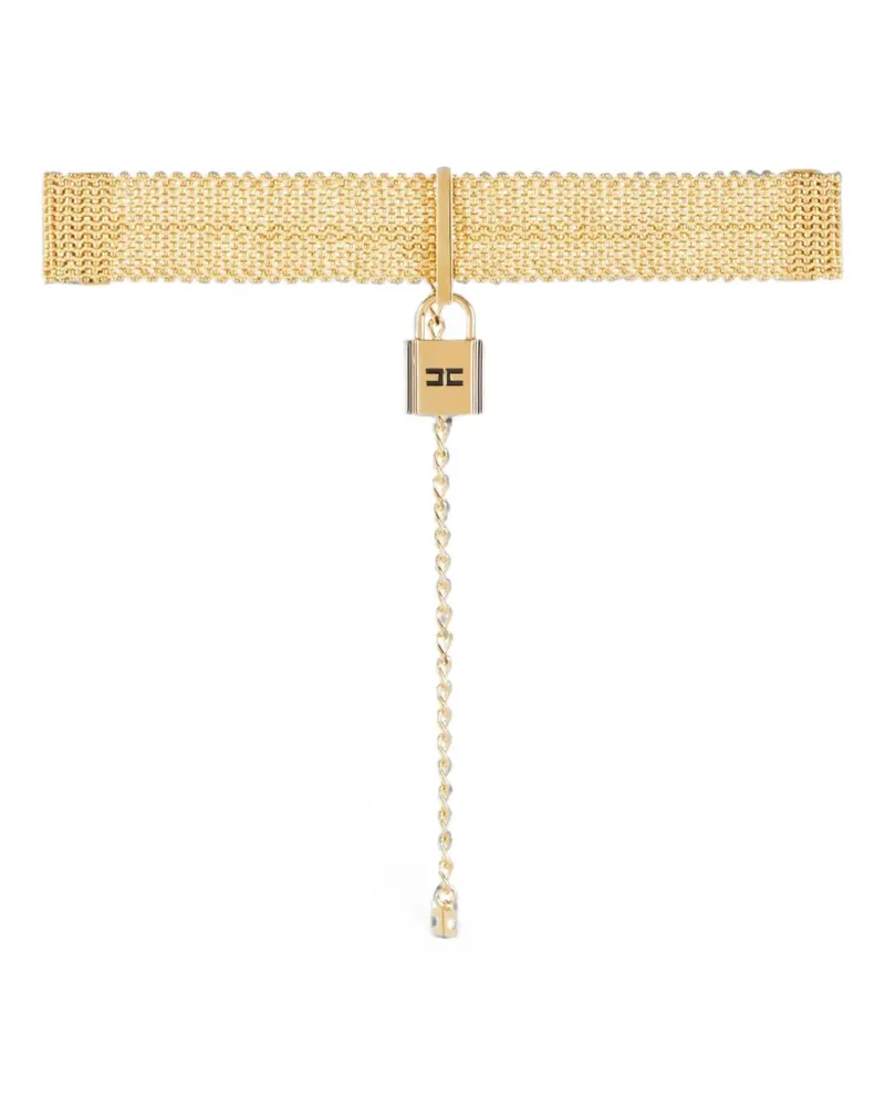 Elisabetta Franchi Choker mit Schloss - Gold Gold
