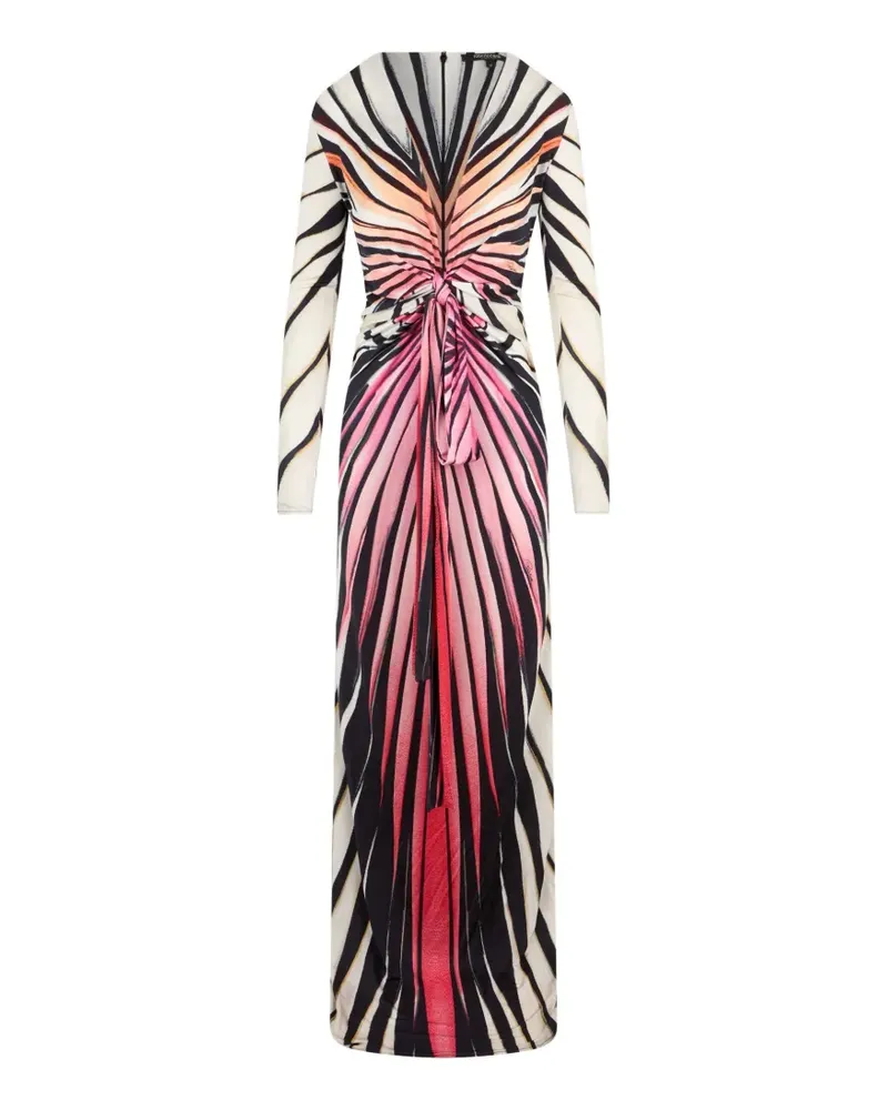 Roberto Cavalli Ray of Paradise Midikleid mit Print - Schwarz Schwarz
