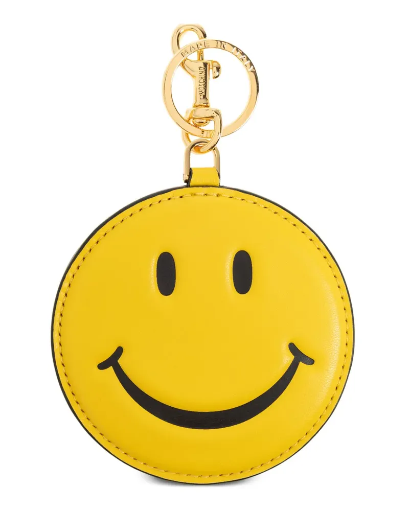Moschino Schlüsselanhänger mit Logo-Prägung - Gelb Gelb