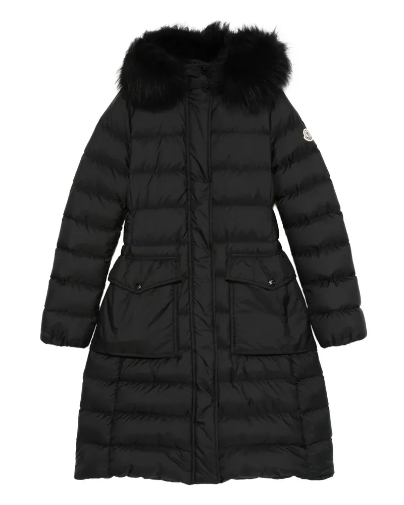 Moncler Khloesse trimmed quilted coat - Schwarz Schwarz