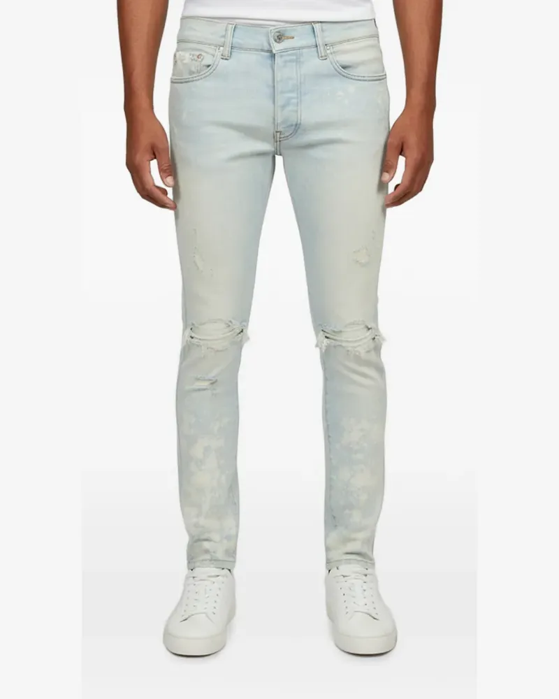 Amiri distressed skinny-cut jeans - Blau Blau
