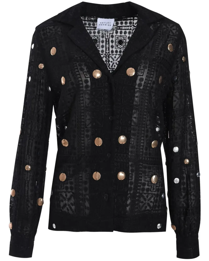 Hayley Menzies Hemd mit Nieten - Schwarz Schwarz