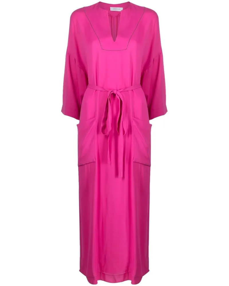 Fabiana Filippi Midikleid mit Gürtel - Rosa Rosa