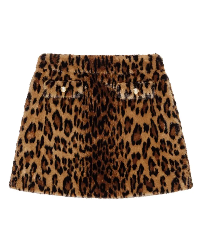 Maje Minirock mit Leoparden-Print - Braun Braun