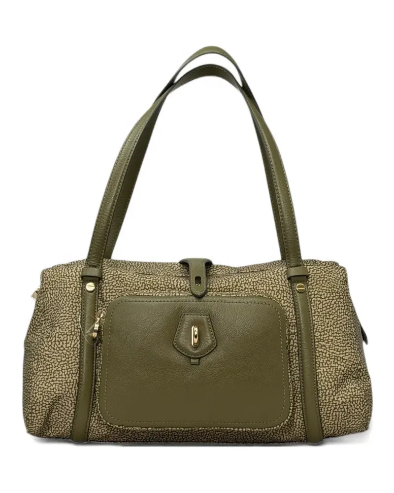 Borbonese printed shoulder bag - Grün Grün