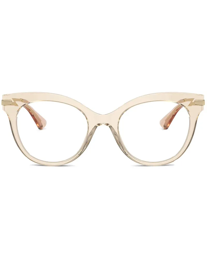 Dolce & Gabbana Transparentes Cat-Eye-Gestell - Braun Braun