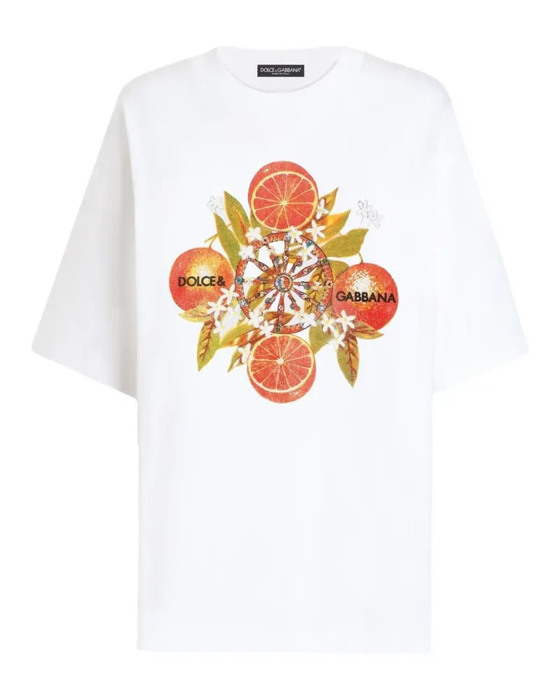 Dolce & Gabbana T-Shirt aus Jersey - Weiß Weiß
