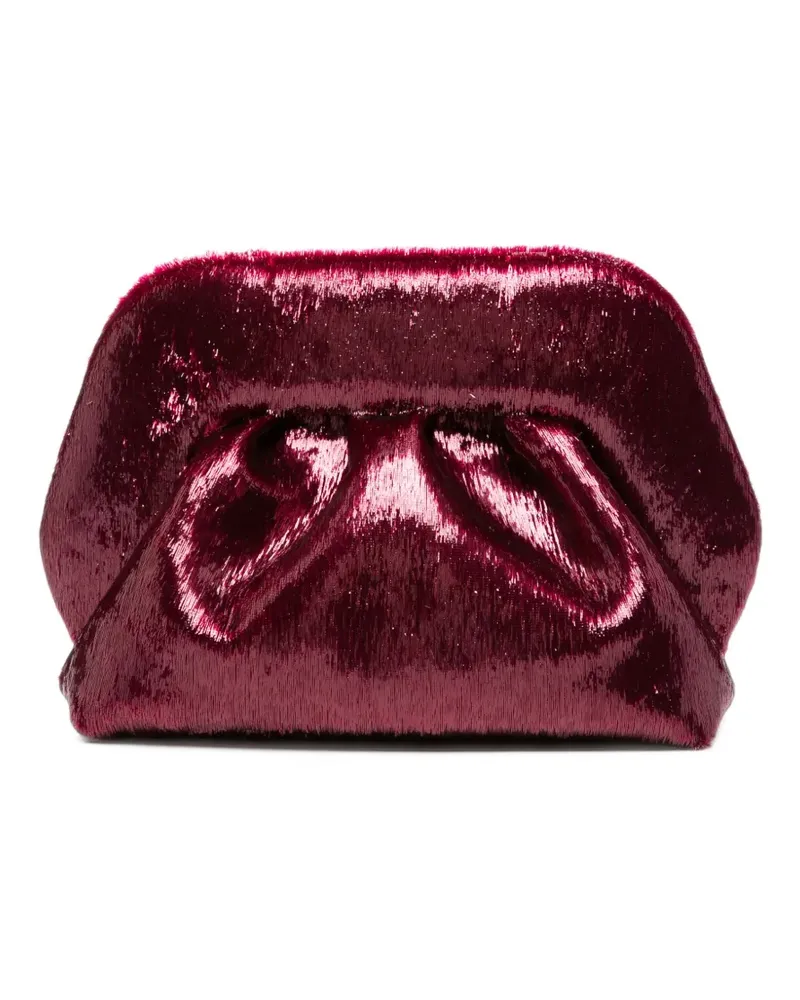 THEMOIRÈ Kleine Bios Clutch im Metallic-Look - Rot Rot