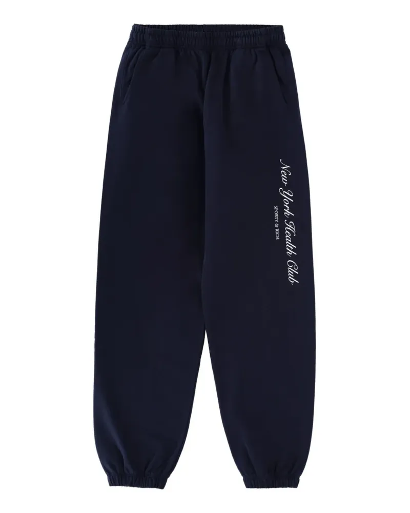 SPORTY & RICH Jogginghose mit elastischem Bund - Blau Blau