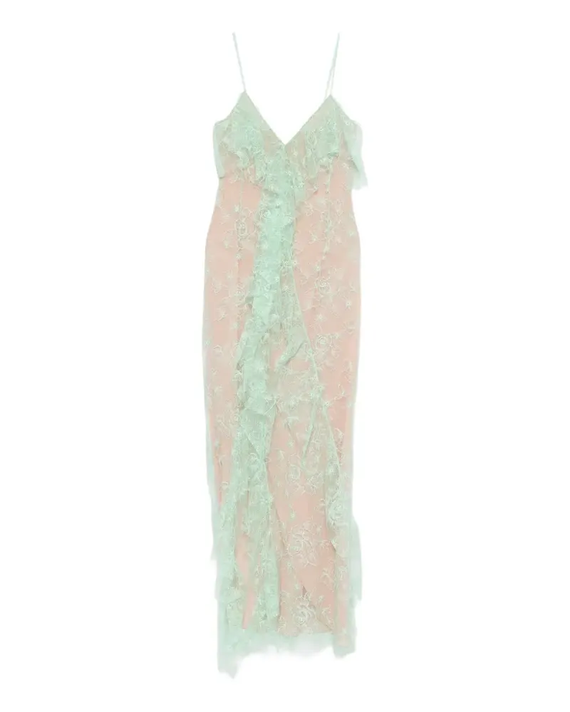 Blumarine floral-lace maxi dress - Grün Grün
