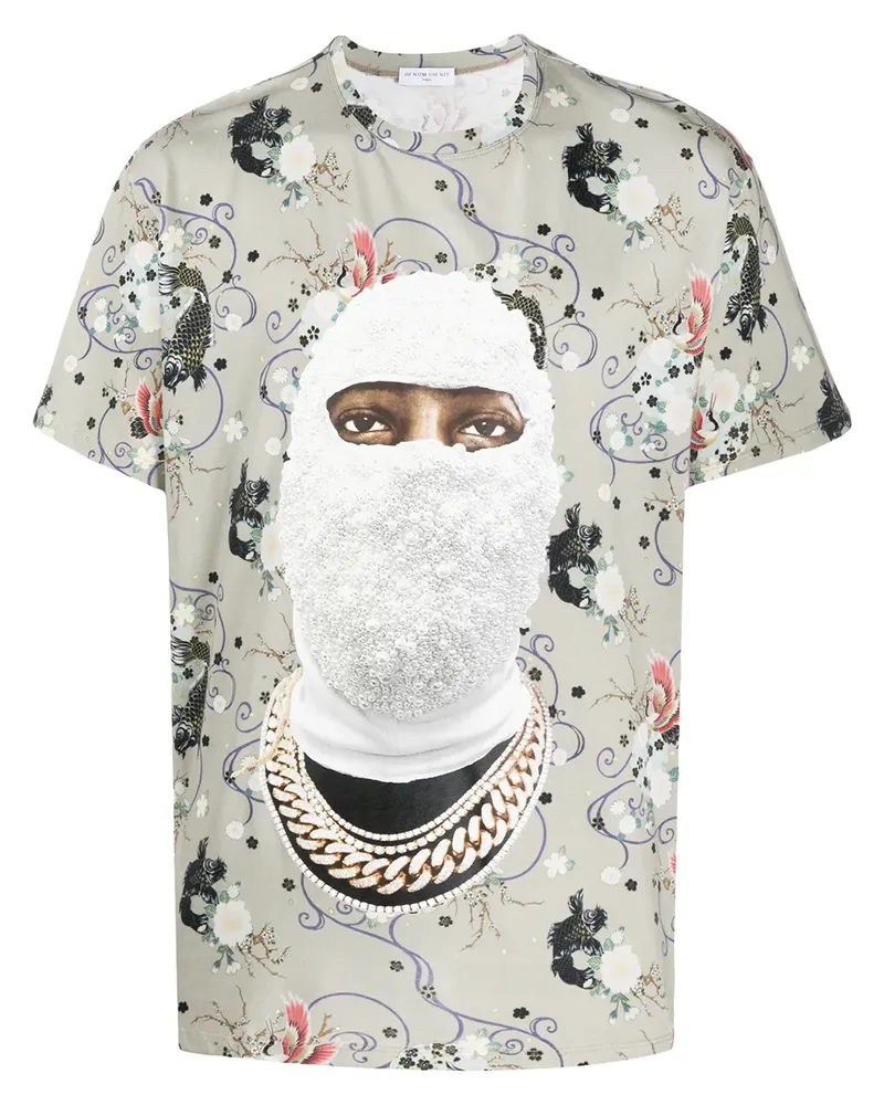 IH NOM UH NIT T-Shirt mit Gesichts-Print - Nude Nude