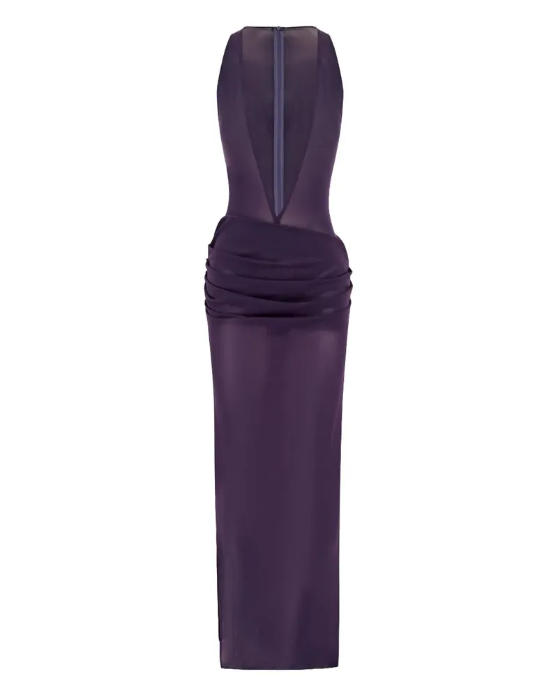 Alex Perry Maxikleid mit V-Ausschnitt - Violett Violett