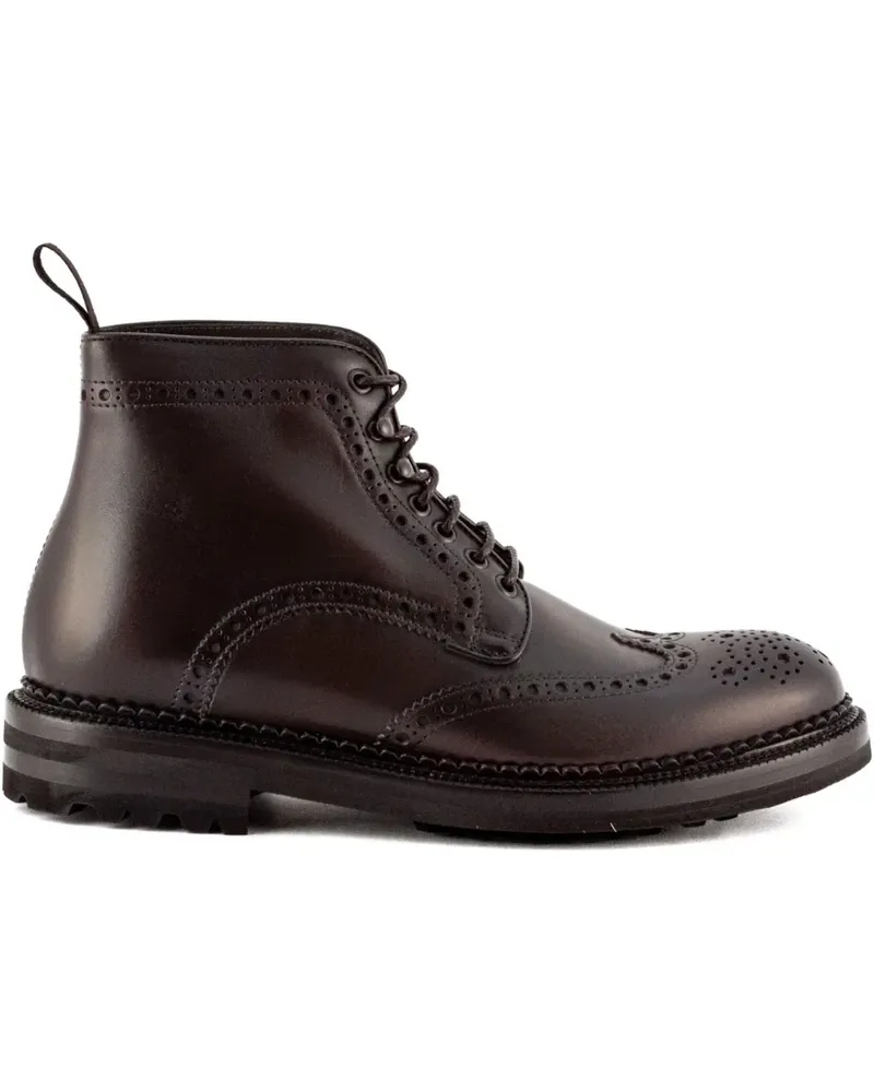 Green George Stiefel mit Budapestermuster - Braun Braun