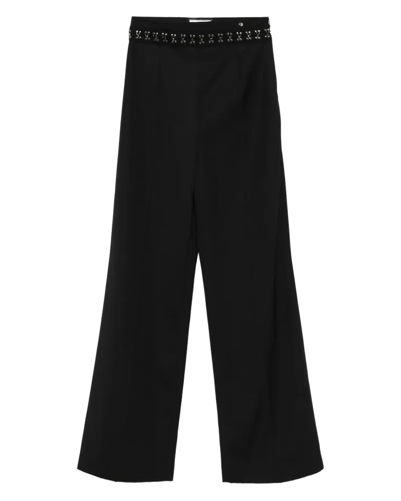 NISSA embellished-waist trousers - Schwarz Schwarz