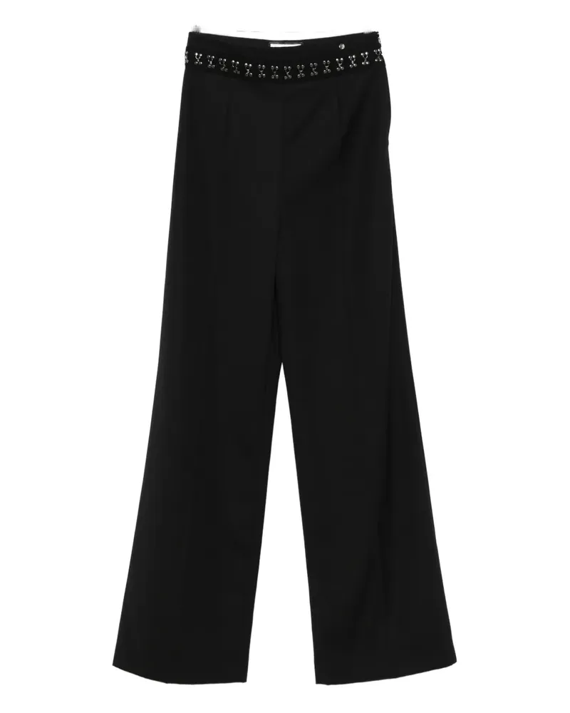 NISSA embellished-waist trousers - Schwarz Schwarz