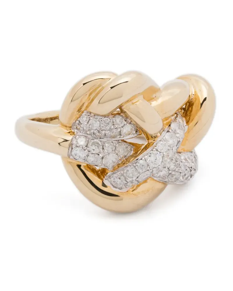 Yvonne Léon 9kt Gelbgoldring mit Diamant Gelb