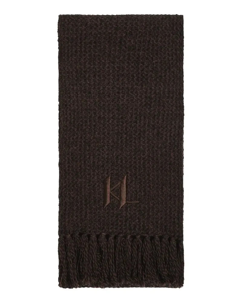 Karl Lagerfeld Schal mit Monogrammmuster - Braun Braun