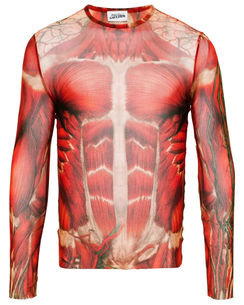 Jean Paul Gaultier Écorché Oberteil - Rot Rot