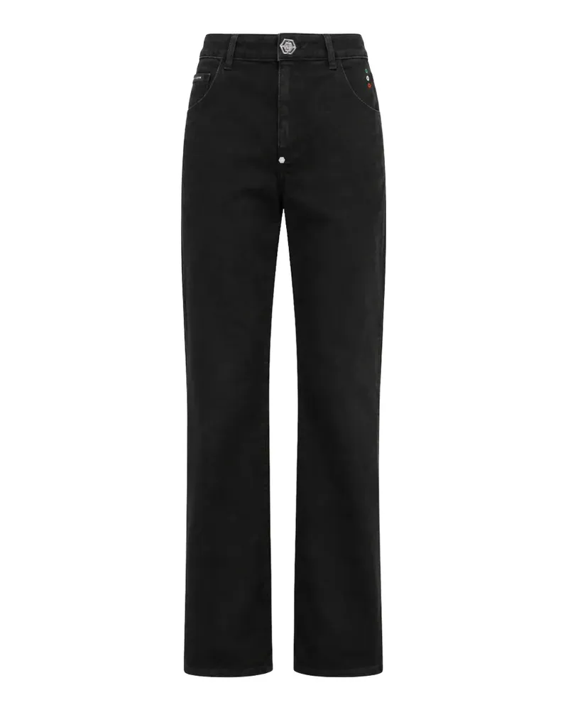 Philipp Plein Straight-Fit Jeans - Schwarz Schwarz