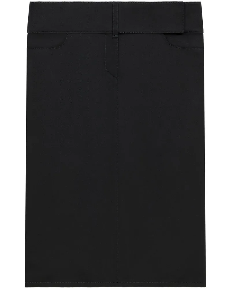 Courrèges Midirock mit Gürtel - Schwarz Schwarz