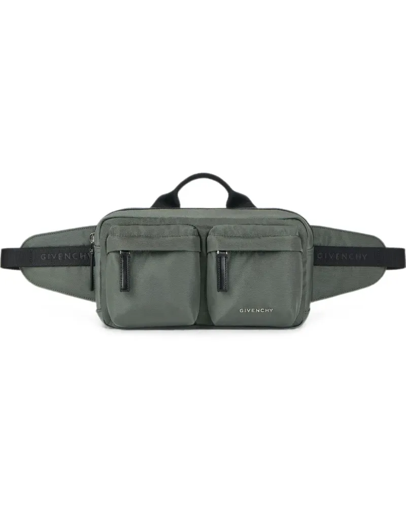 Givenchy Essential U medium logo-print multi-pocket belt bag - Grün Grün