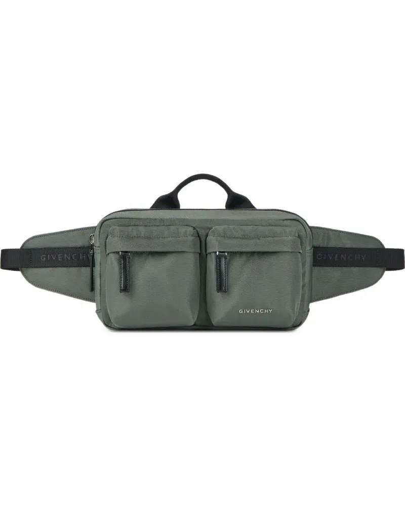 Givenchy Essential U medium logo-print multi-pocket belt bag - Grün Grün