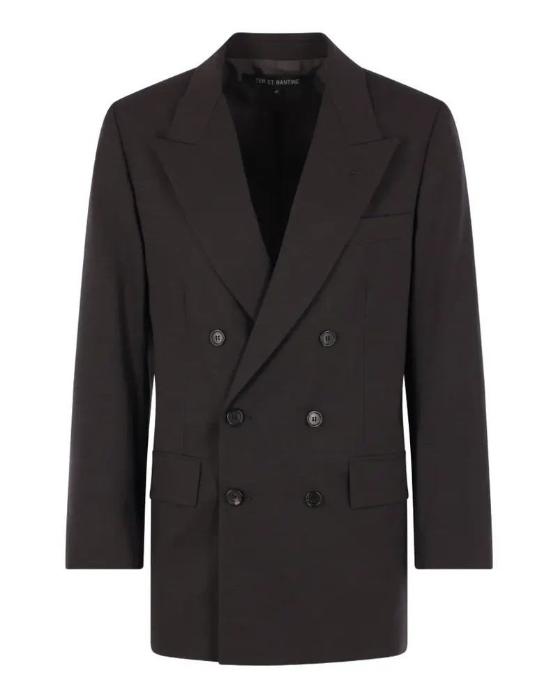TER ET BANTINE double-breasted blazer - Braun Braun