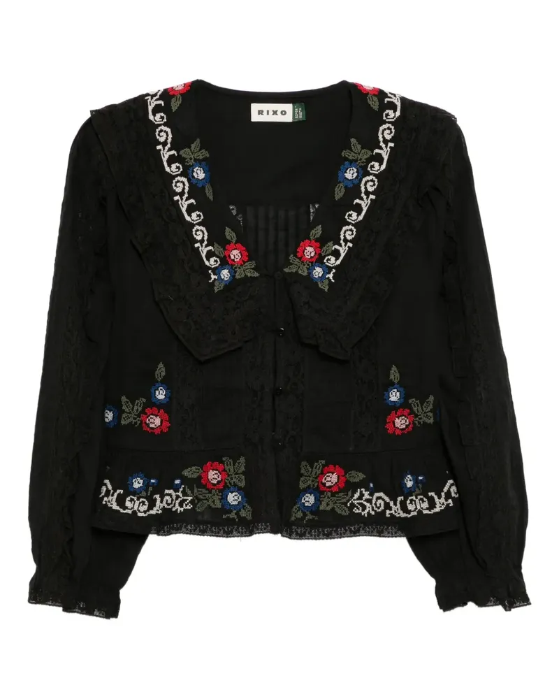 RIXO Maribelle blouse - Schwarz Schwarz