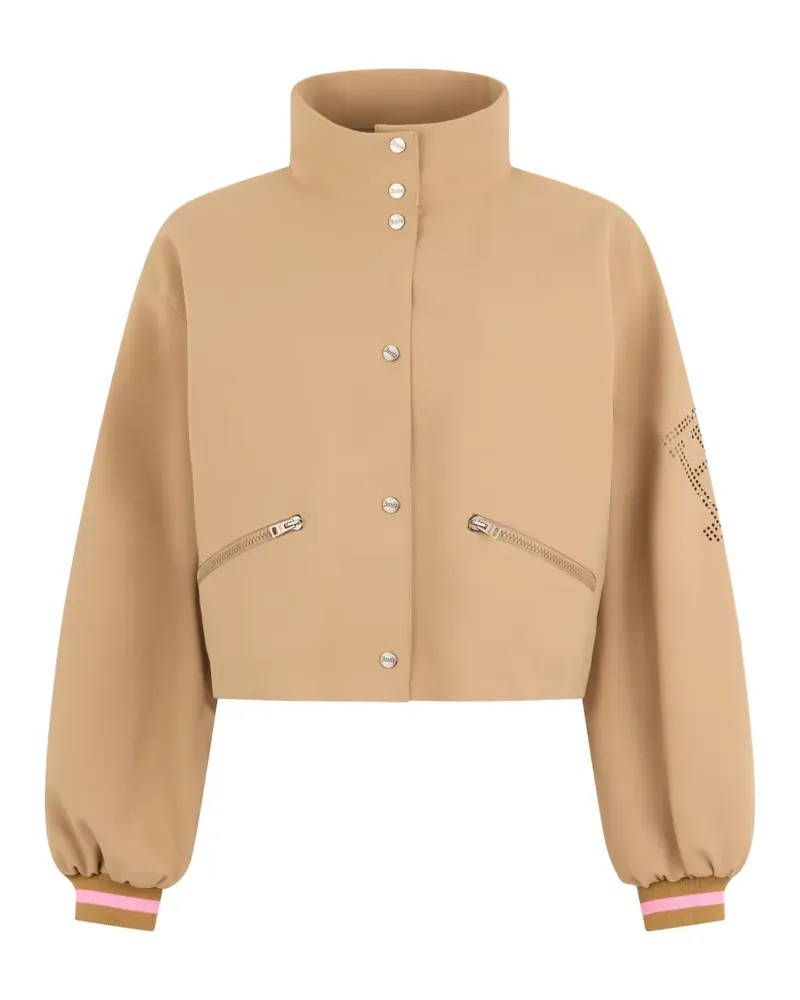 Herno high-neck cropped jacket - Nude Nude