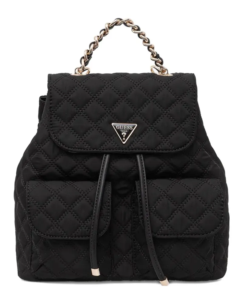 Guess quilted-effect chain-handle backpack - Schwarz Schwarz