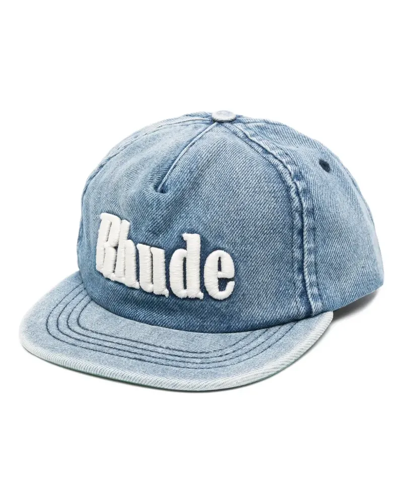 RHUDE Jeans-Baseballkappe mit Logo-Stickerei - Blau Blau