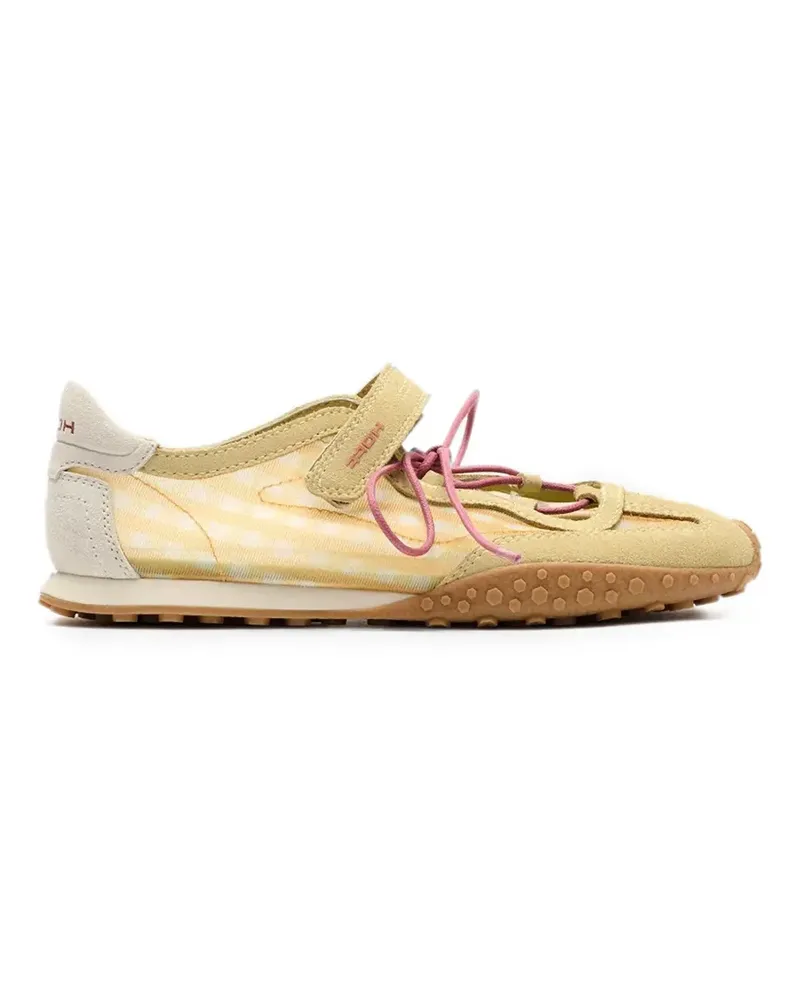 HOFF Bridge gingham-pattern touch-strap sneakerinas - Nude Nude