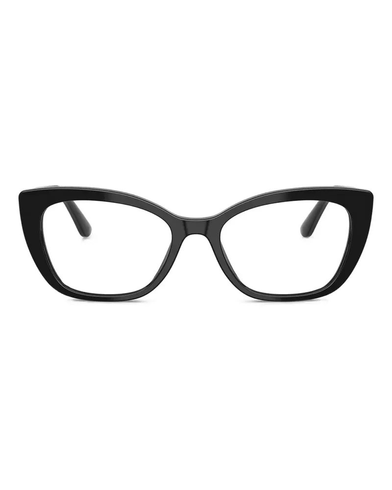 Dolce & Gabbana Brille im Cat-Eye-Design - Schwarz Schwarz