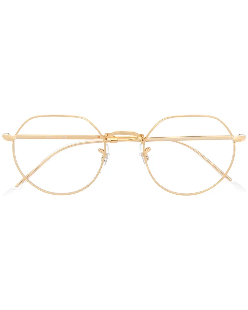 Ray Ban Brille mit rundem Gestell - Gold Gold