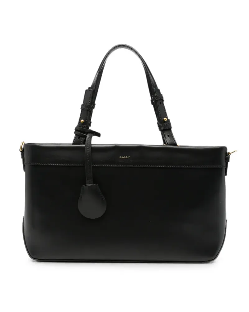 Bally logo-print leather tote bag - Schwarz Schwarz